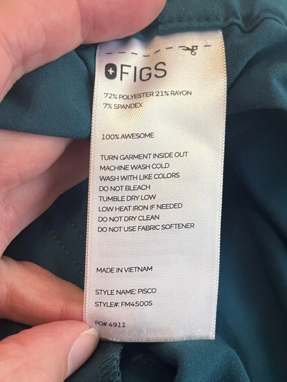 Figs Men’s Pisco Basic Scrub Pants Caribbean Blue Medical Doctor Nurse S / T